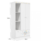 Guarda Roupa Infantil 2 Portas 3 Gavetas Kids | Serpil - Bran